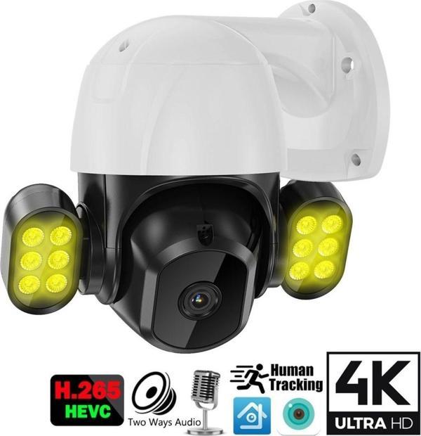 Urfakent İcsee 5Mp 1080P Projektör Ledli Wifi Kamera Beyaz  - Image 1