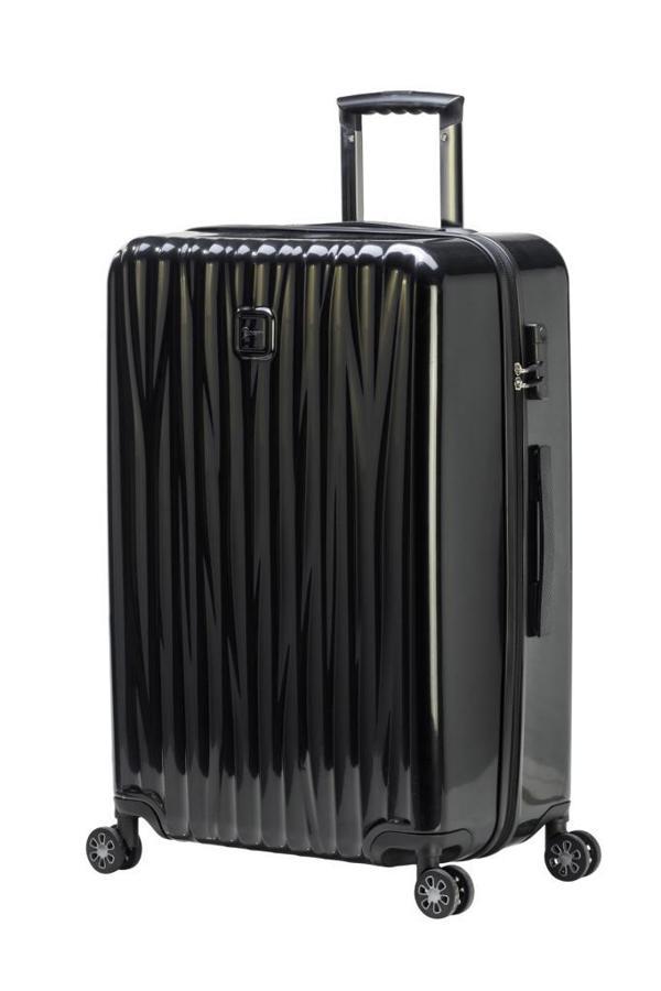 Büyük Boy %100 Polikarbon Valiz Parlak Siyah 1815 - Image 1