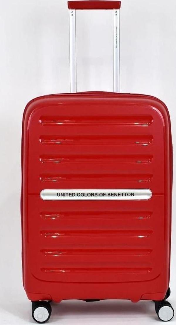 Benetton Orta Boy %100 Polipropilen Valiz Kırmızı Bnt1000 - Image 1