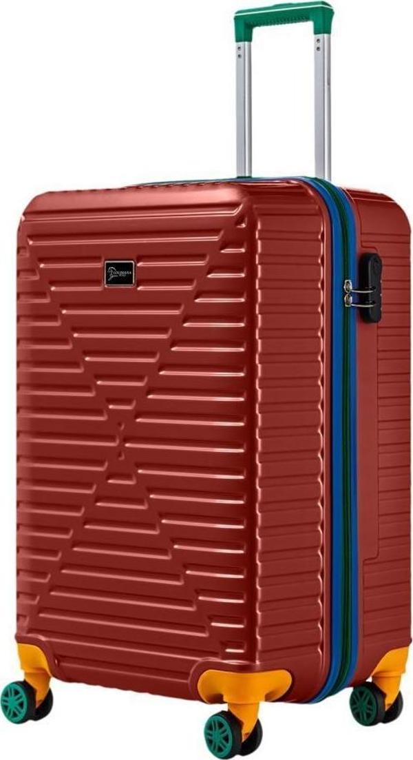 Kabin Boy %100 Polikarbon Valiz 4x2 Teker Bordo 1088 - Image 1
