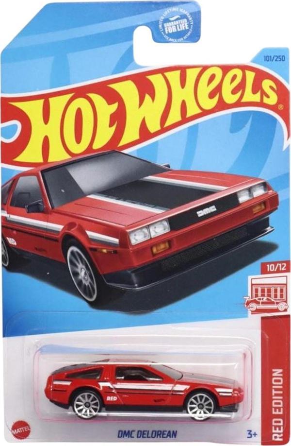 Hot Wheels - Dmc Delorean (1/64) Red Edition - Yurt Dışı Uzun Kartonet - 2023 Serisi - Image 1