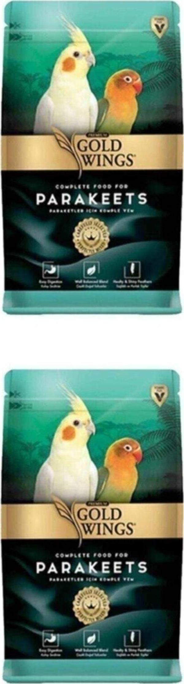 Gold Wings Paraket, Sultan Ve Cennet Papağanı Yemi 1 Kg X 2 Adet - Image 1