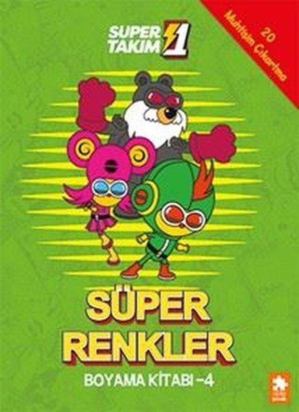 Süper 1 Takım - Süper Renkler Boyama Kitabı 4 - Eksik Parça Yayınları - Image 1