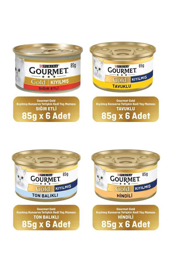 Gourmet Gold Kedi Konservesi Karışık Paket 85 gr X 24 Adet - Image 1