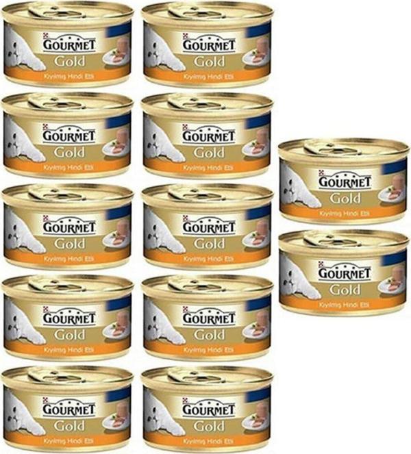 Gourmet Gold Kıyılmış Hindili Yaş Kedi Maması 85grx12 adet - Image 1