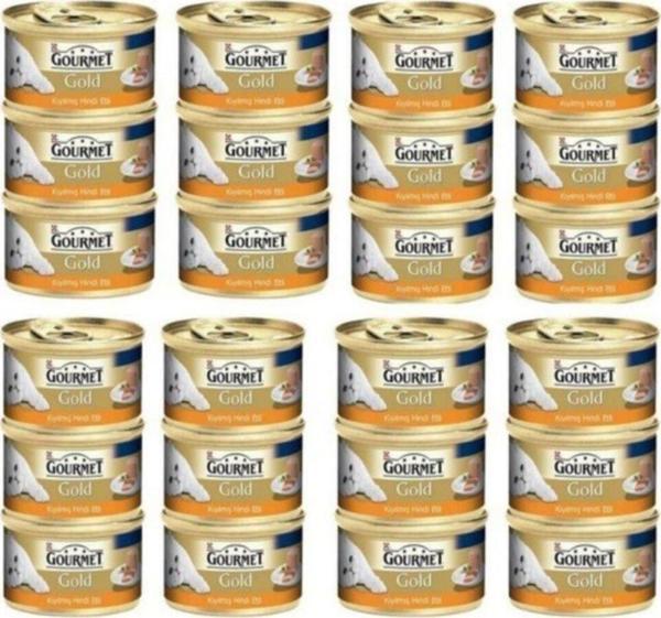 Gourmet Gold Kıyılmış Hindili Yaş Kedi Maması 85grx24adet - Image 1