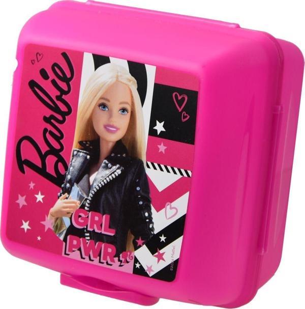 Barbie Beslenme Kabı 4 Bölümlü Çatal Kaşıklı Set - Image 1