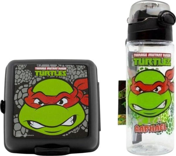 Ninja Kaplumbağlar 500 ml Matara Ve Dört Bölmeli Beslenme Kabı Seti - Image 1