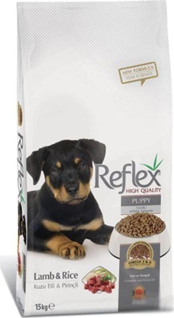 Reflex Puppy Lamb Kuzu Etli Pirinçli Yavru Köpek Maması 15kg - Image 1