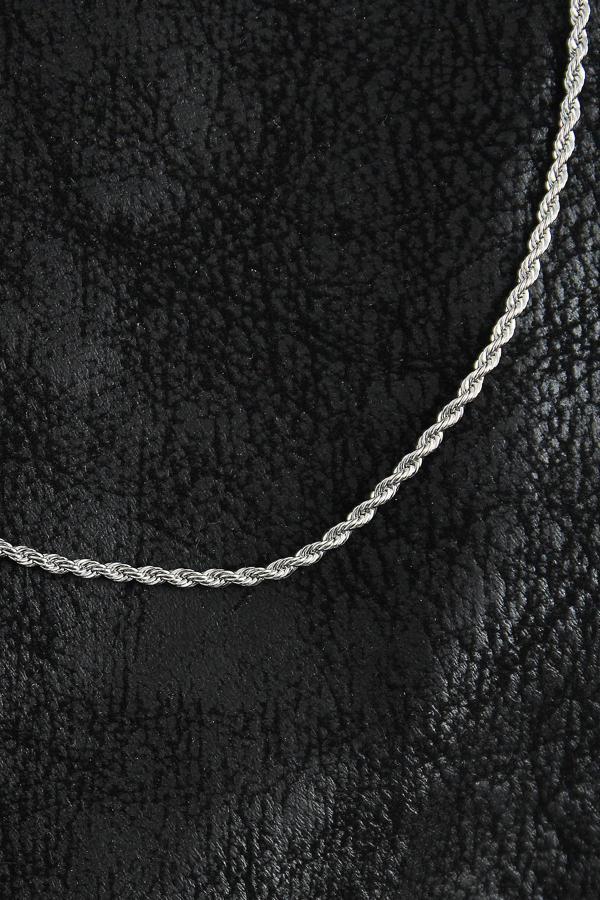 Bakımlı Erkek için Silver Çelik Halat Zincir Stil Kolye - Image 1