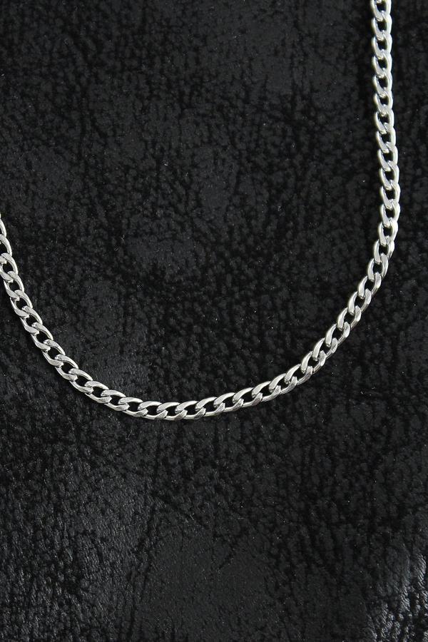 Bakımlı Erkek için Silver Çelik İnce Klasik Zincir Stil Kolye - Image 1