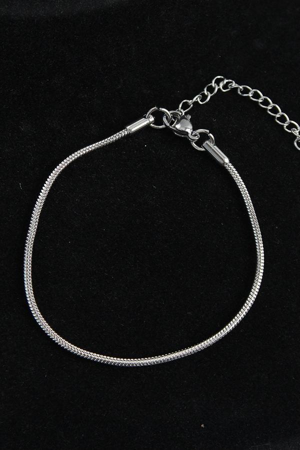 Bakımlı Erkek için Silver Çelik Oval İtalyan Stil Bileklik - Image 1