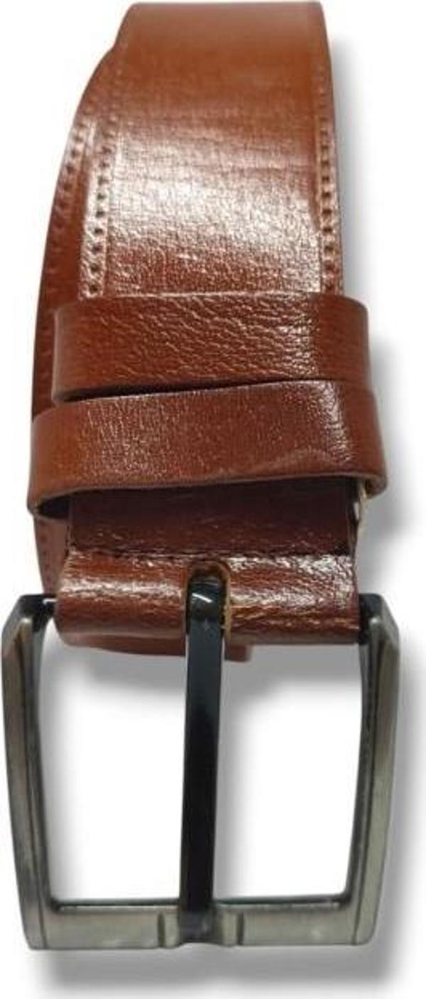 Andell 4,5cm Hakiki Deri Kenarı Dikişli Erkek Kemer 125cm - Image 1