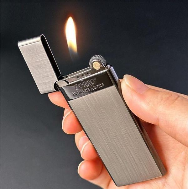 Zorro Ultra İnce Gazlı Slim Çakmak Gümüş - Image 1