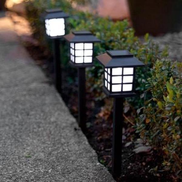 6 Lı Sokak Lamba Tasarımlı Solar Bahçe Aydınlatma Lambası - Image 1
