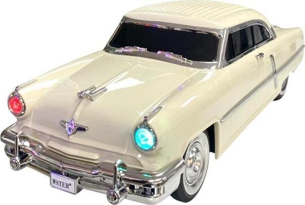 Rose WS-1957 Araba Görünümlü Taşınabilir Şarjlı Bluetooth Hoparlör - Bej - Image 1