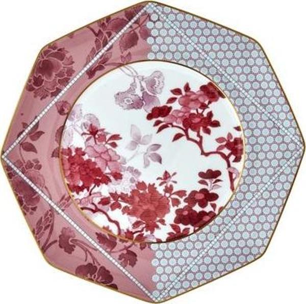 Tea Delight Regency Damask Pembe Tekli Ekmek Tabağı 17cm - Image 1