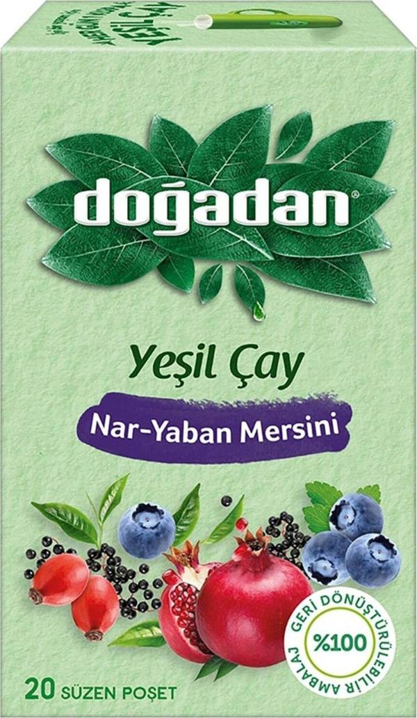 Nar Yaban Mersinli Yeşil Poşet Çay x 6 Paket - Image 1