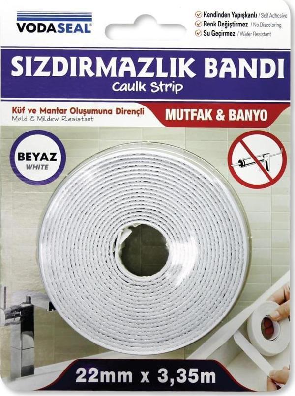 Vodaseal Su Geçirmez Sızdırmazlık Bandı Beyaz - 22 mm x 3.35 m. - Image 1