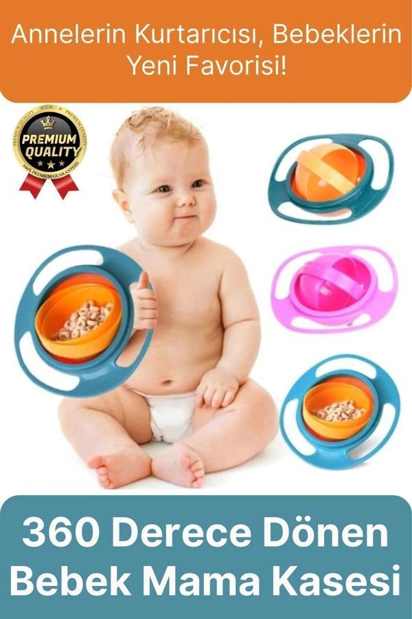 Özel Seri Kolay Temizlenir Dayanıklı Bpa İçermez 360 Derece Dönen Dökülmeyen Bebek Mama Kasesi - Image 1