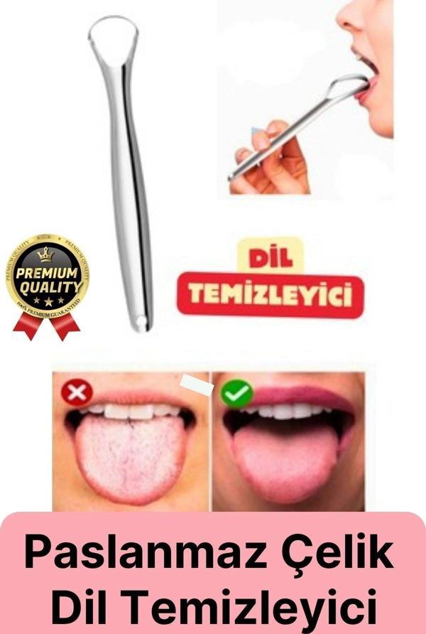 Özel Üretim Ferah Nefes Paslanmaz Çelik Standart Boy Sıyırıcı Aparat Dil Temizleyici Ağız Bakım - Image 1