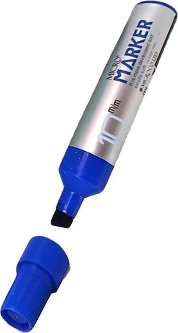 Permanent Markör Marker Kesik Uçlu Koli Kalemi Mavi 10 mm Çuval Kalemi Silinmez 1 Adet - Image 1
