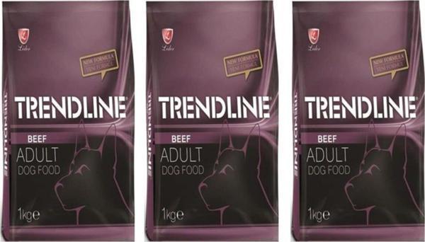 Trendline Biftekli Yetişkin Köpek Maması 1 Kg 3 Adet - Image 1