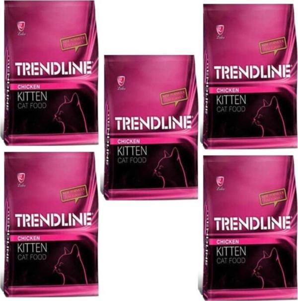 Trendline Kitten Tavuklu Yavru Kedi Maması - 1 kg x 5 Adet - Image 1