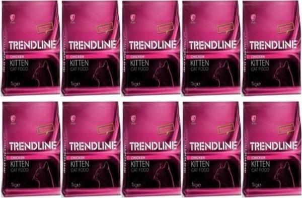 Trendline Kitten Tavuklu Yavru Kedi Maması 1 kg * 10 adet - Image 1