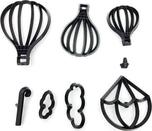 Şeker Hamuru Kalıbı Ballon Fondan Kesiciler 8 Parça - Image 1