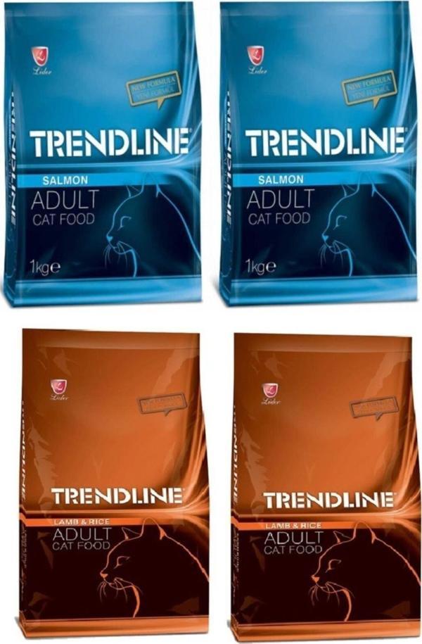 Trendline Kuzu Etli-Somonlu Kedi Maması 1000 gr X 4 Adet - Image 1