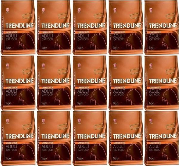 Trendline Kuzulu & Pirinçli Yetişkin Kedi Maması 1 Kg X 15 Paket - Image 1