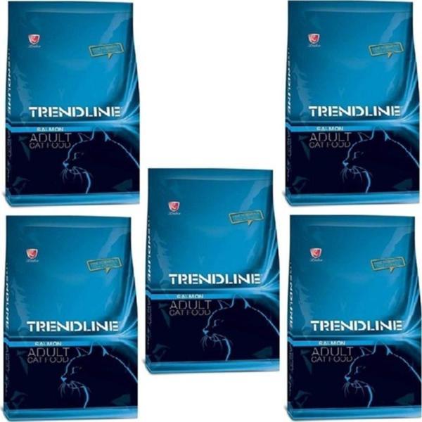 Trendline Somonlu Kedi Maması - 1 kg x 5 Adet - Image 1