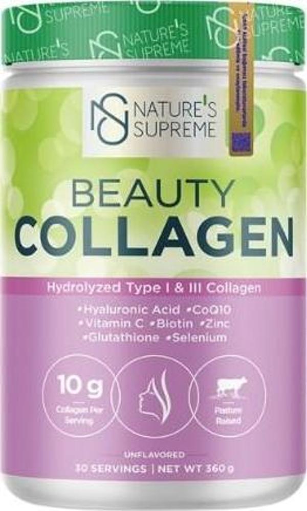 Nature's Supreme Beauty Collagen Powder 360 Gr Aromasız - Image 1
