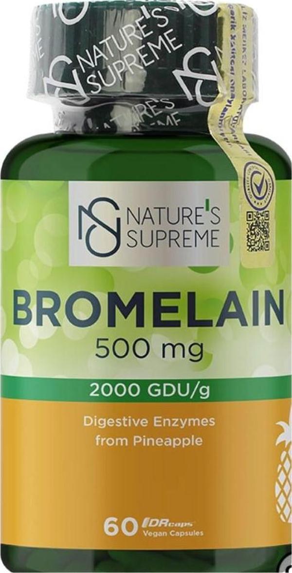 Nature's Supreme Bromelain 60 Kapsül - Image 1