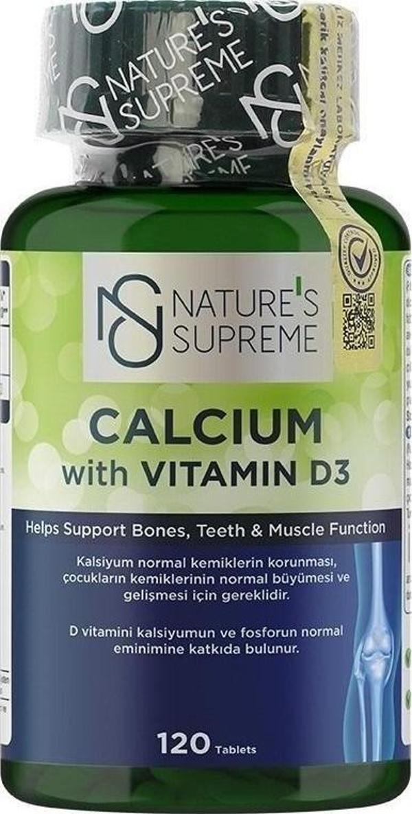 Nature's Supreme Calcium With Vitamin D3 120 Tablet - Image 1
