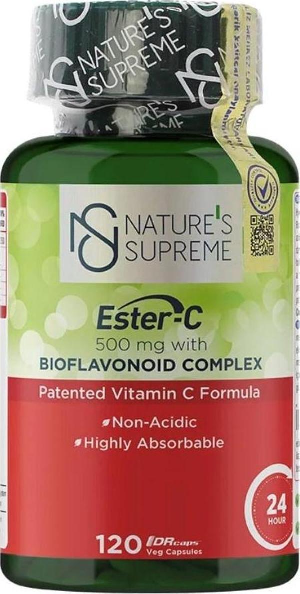 Nature's Supreme Ester-C 500 Mg C Vitamini 120 Kapsül - Image 1