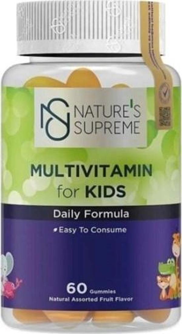 Nature's Supreme Gummies Multivitamin for Kids 60 Çiğnenebilir Form - Image 1