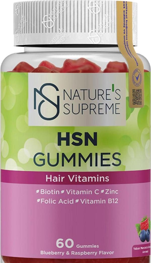 Nature's Supreme HSN Gummies 60 Çiğnenebilir Form - Image 1
