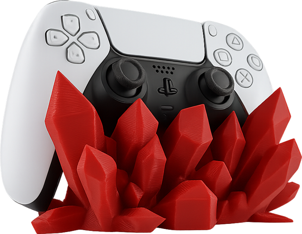 PS5 DualSense Uyumlu Kırmızı Kristal Gamepad Standı - Image 1