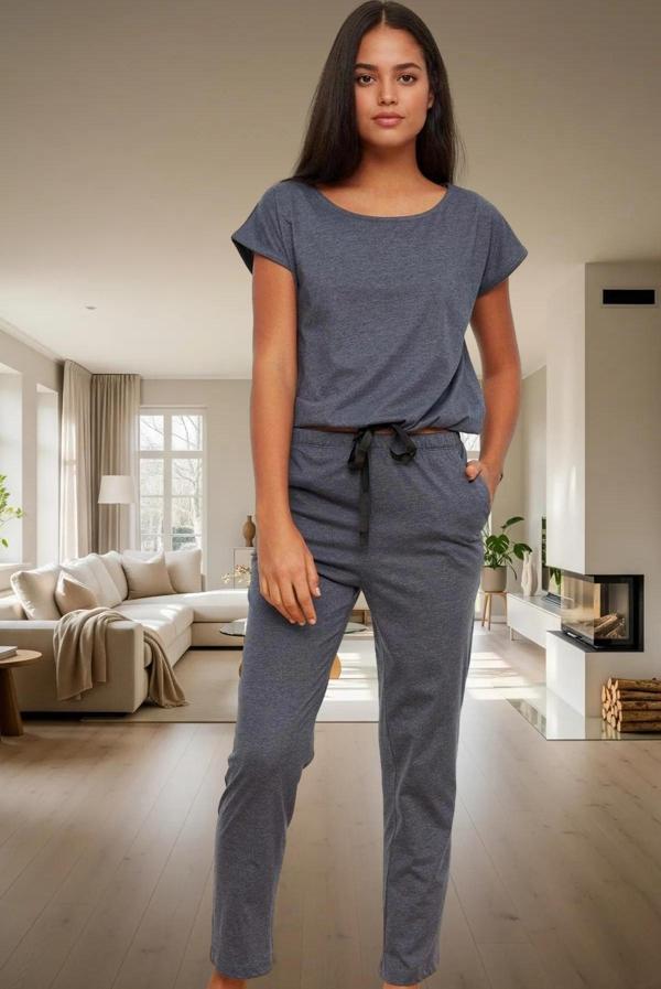 Rahat %100 Pamuk Pijama Takımı Boru Paça Ev Giyim Trend Tasarım Mükemmel Uyum - Image 1