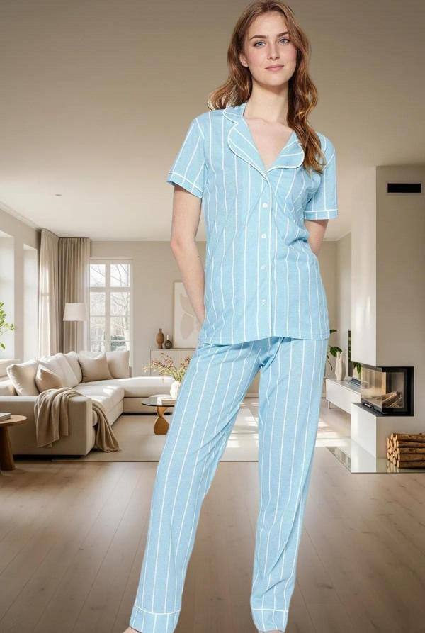 3lü Pijama Takımı Örme Kumaş Regular Kalıp Rahat Uyku Premium Kalite Yüksek - Image 1