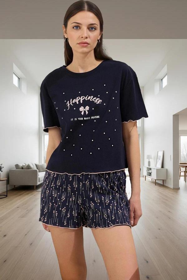 Rahat Pamuklu Pijama Takımı; Çilek Desenli Baby Overloklu Yazlık Yüksek Kalite Konforlu Kesim - Image 1