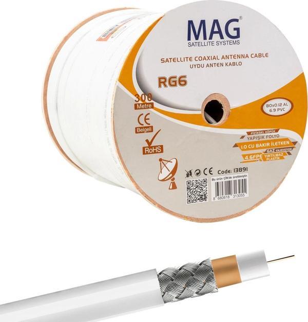 Mag Avangart Rg6/u4 Bakır Sat1 80 Tel Anten Kablosu (300 Metre) - Image 1