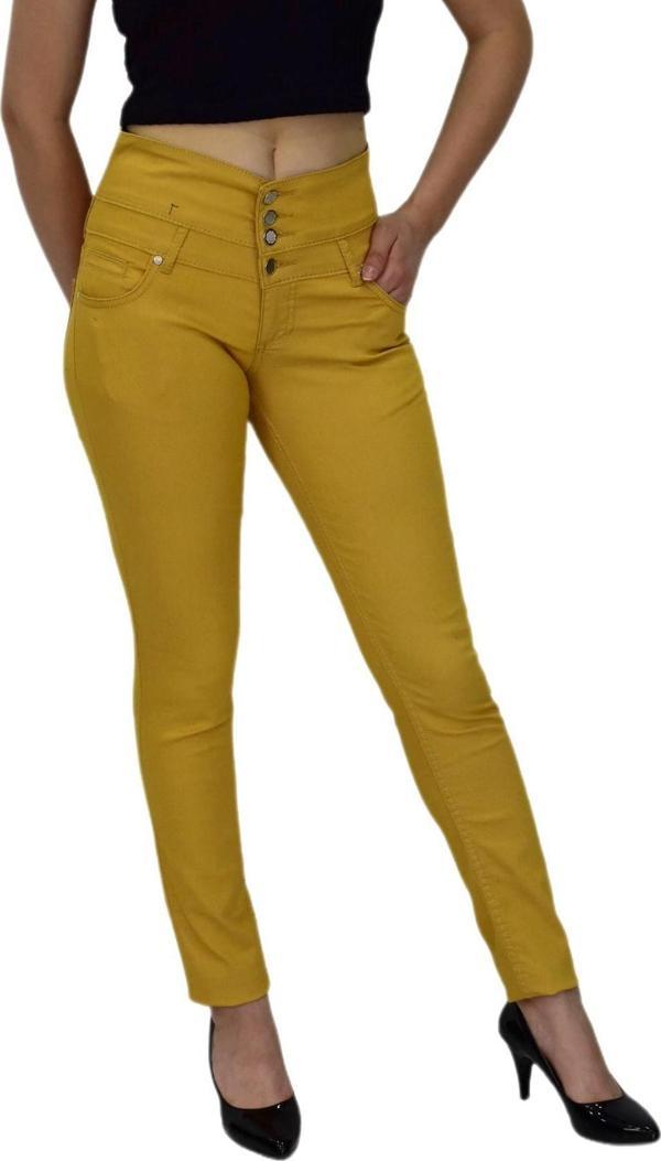 Kadın Yüksek Bel Kanvas Pantolon BGL-ST01575 - Image 1