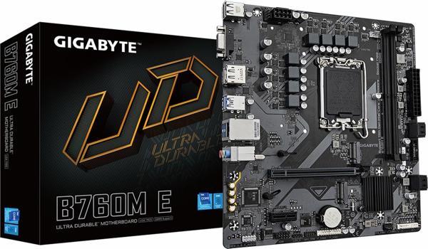 Gigabyte B760M E DDR5 (7200MHz)OC M.2 VGA/HDMI/DP PCIe 4.0 1700P mATX Anakart - Image 1