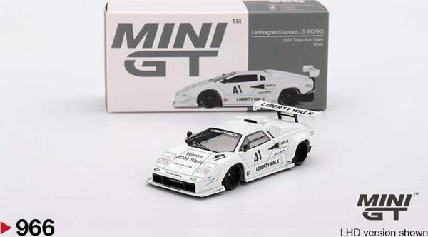 Mini GT 1/64 966 Lamborghini Countach LB-WORKS White 2024 Tokyo Auto Salon - Image 1
