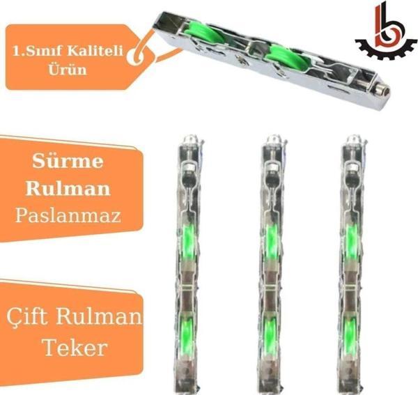 Bijutek 4 Adet Sürme Çelik Çift Rulmanlı Teker (Yeşil) - Image 1