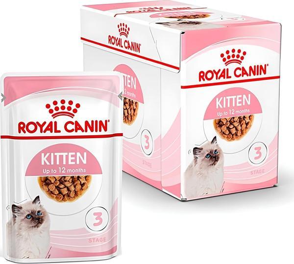 Royal Canin Kitten Jelly Pouch Yavru Kedi Yaş Maması 12x85 Gr - Image 1