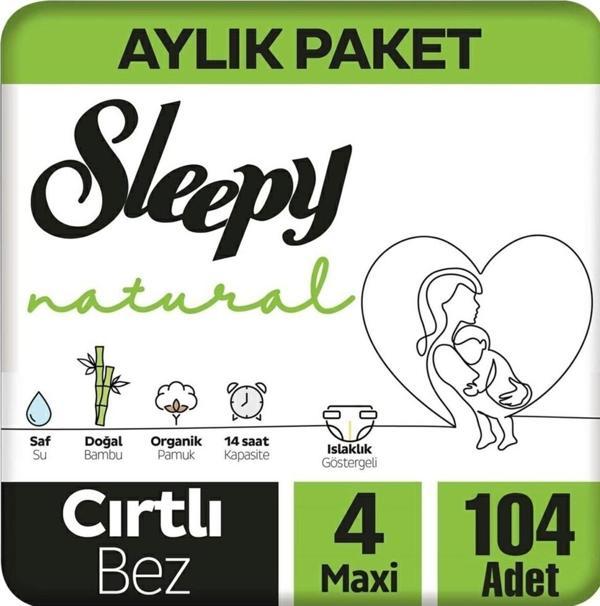 Sleepy Natural Bebek Bezi Maxi 4 No 104 Lü - Image 1